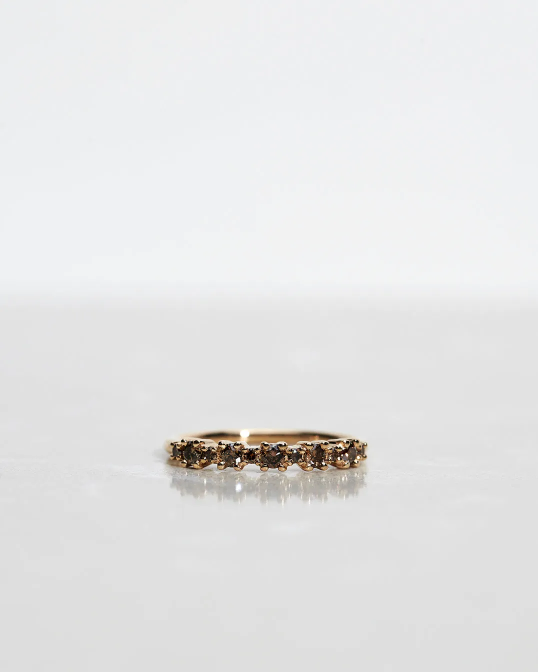 Mini Brigitte Ring with Dark Chocolate Diamonds