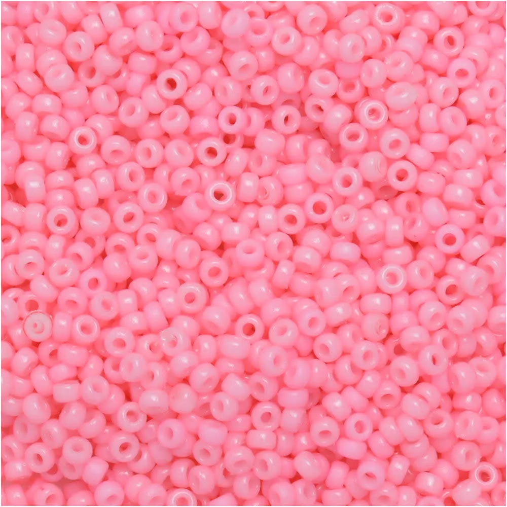 Miyuki Round Seed Beads, 15/0, #94466 Duracoat Opaque Dyed Ballerina (8.2 Gram Tube)