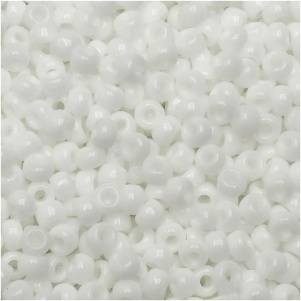 Miyuki Round Seed Beads, 8/0, #9402 Opaque White (22 Gram Tube)