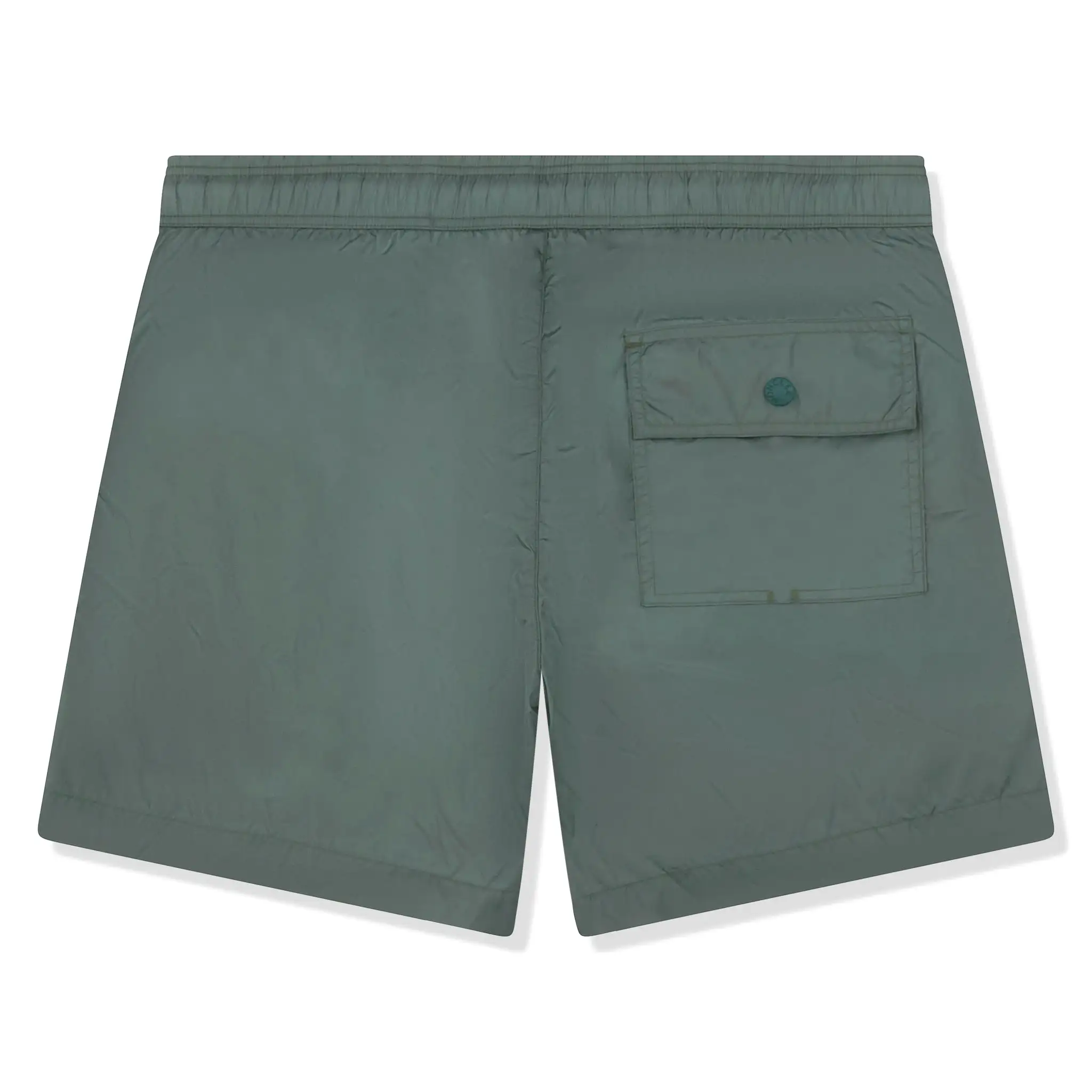 Moncler Logo Patch Green Swim Shorts