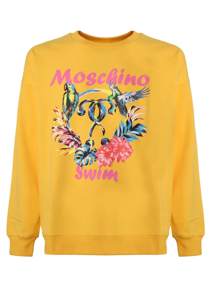 Moschino Logo Printed Crewneck Sweatshirt