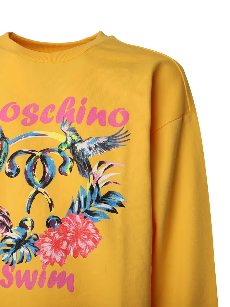 Moschino Logo Printed Crewneck Sweatshirt