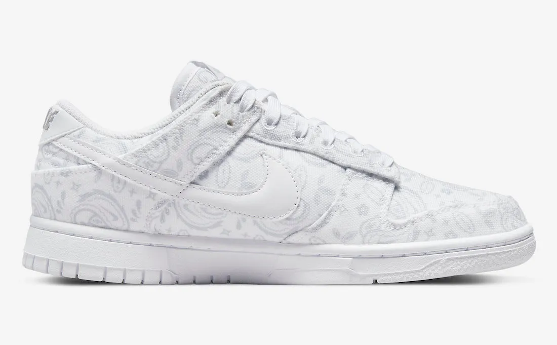 Nike SB Dunk Low White Paisley Grey Fog Shoes DJ9955-100