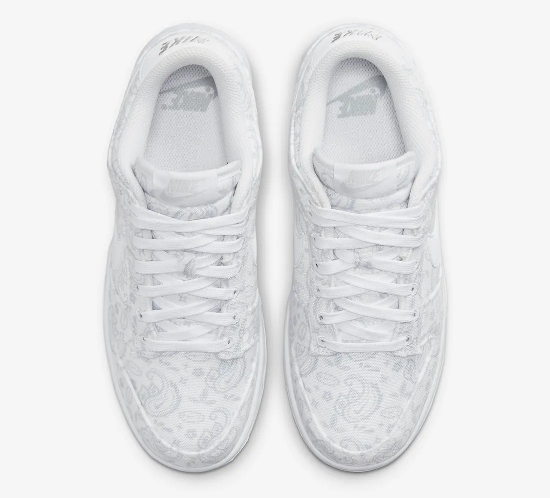 Nike SB Dunk Low White Paisley Grey Fog Shoes DJ9955-100