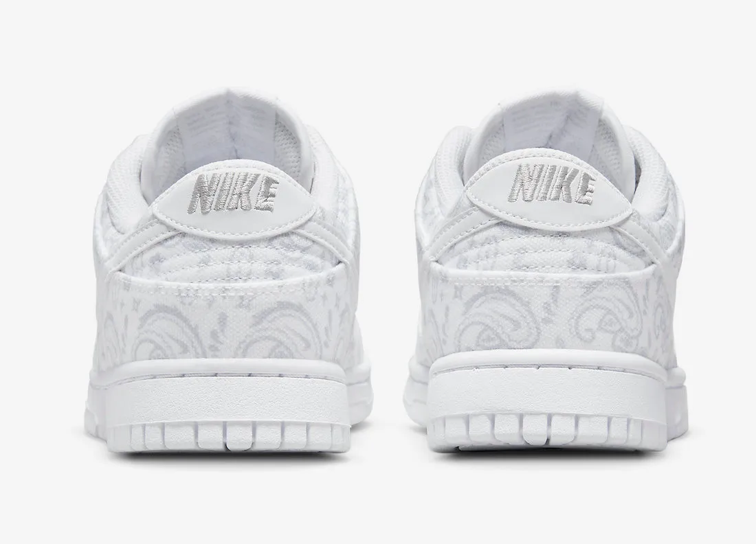 Nike SB Dunk Low White Paisley Grey Fog Shoes DJ9955-100