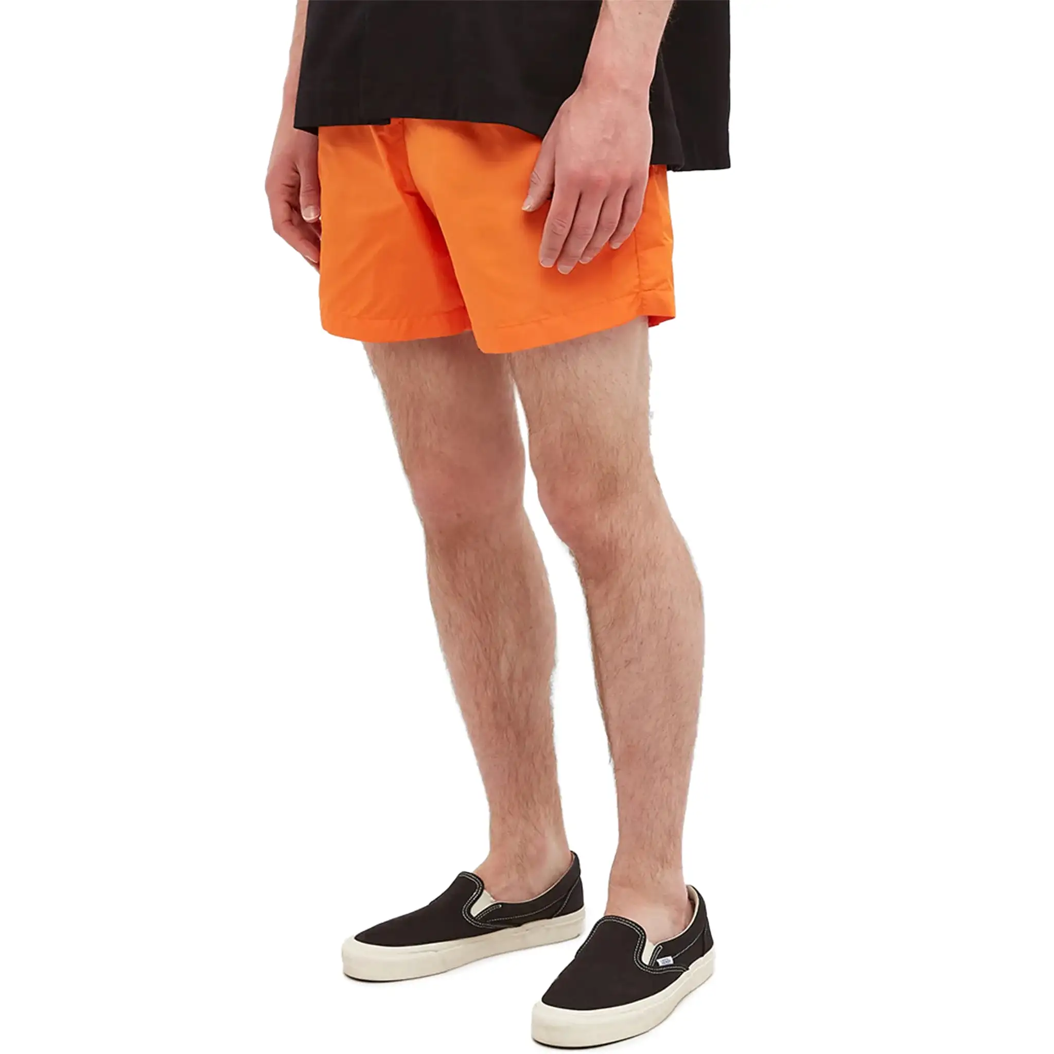 Off-White Diagonal Outline Orange Swim Shorts