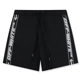 Off-White Nylon Tape Black Swim Shorts