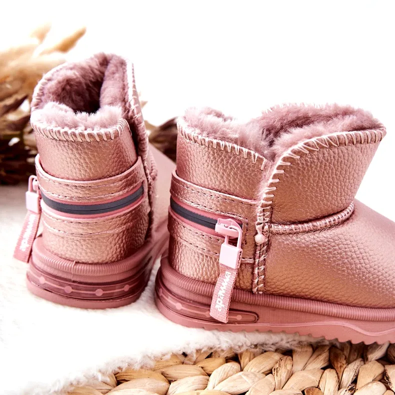 PA1 Children's Snow Boots Pink Frosty