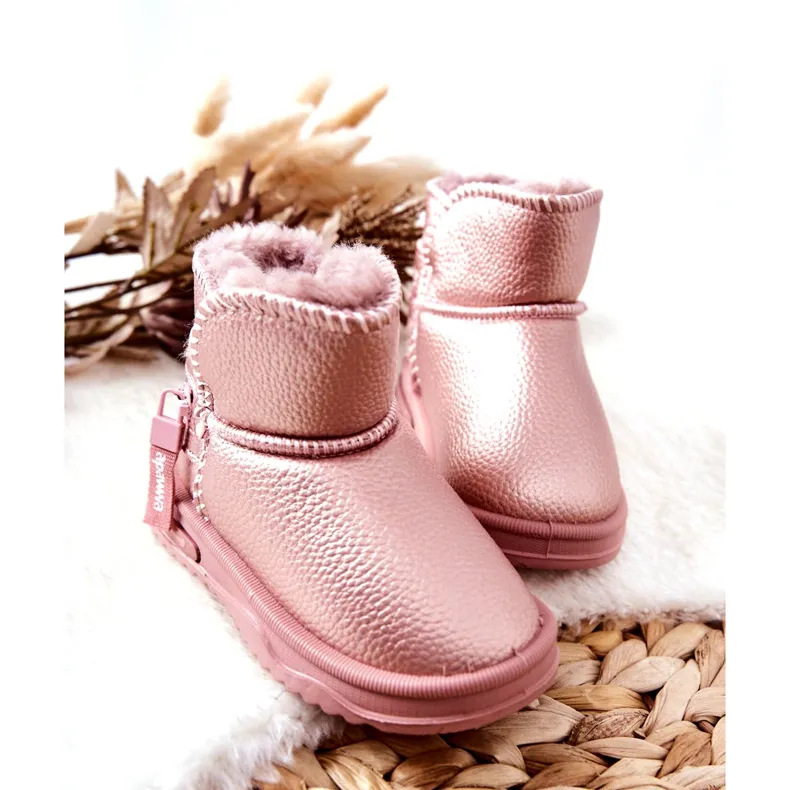 PA1 Children's Snow Boots Pink Frosty