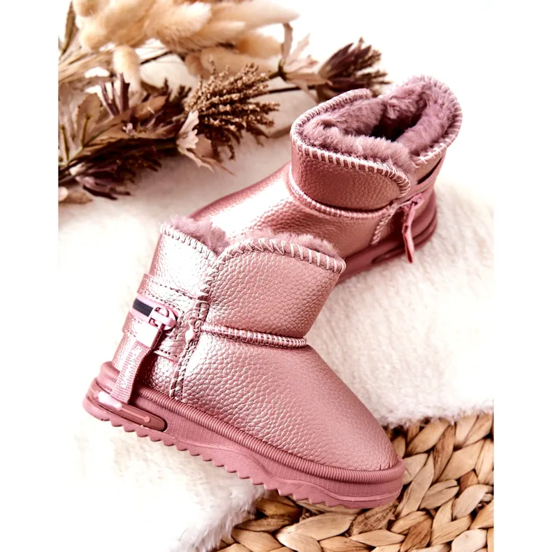 PA1 Children's Snow Boots Pink Frosty