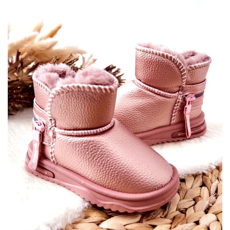 PA1 Children's Snow Boots Pink Frosty