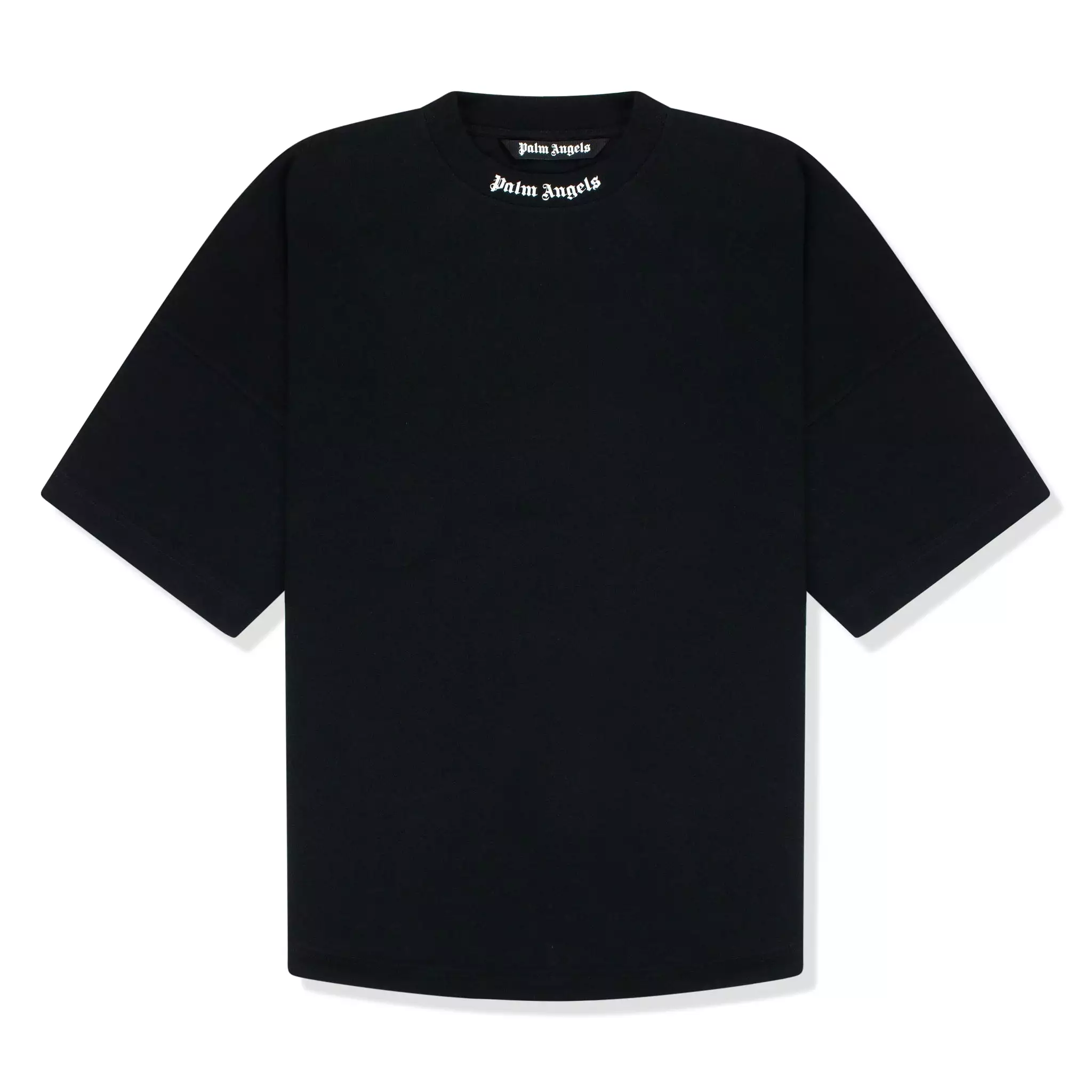 Palm Angels Logo Collar Back Black Oversized T Shirt