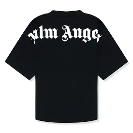 Palm Angels Logo Collar Back Black Oversized T Shirt