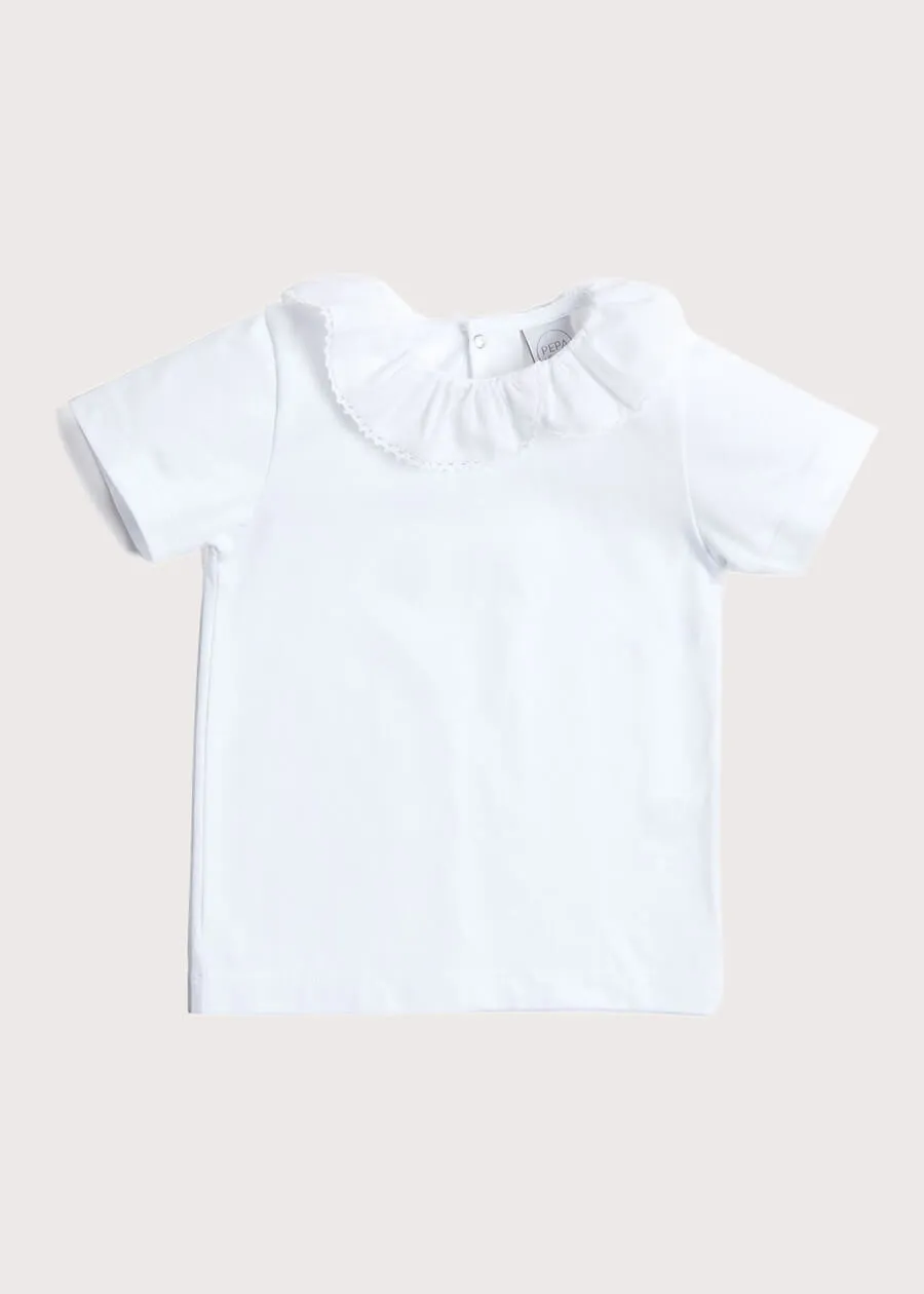 Piculina Trim Top in White (2-10yrs)