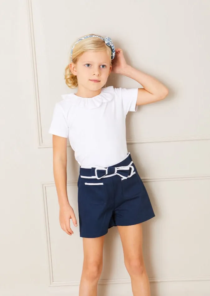 Piculina Trim Top in White (2-10yrs)