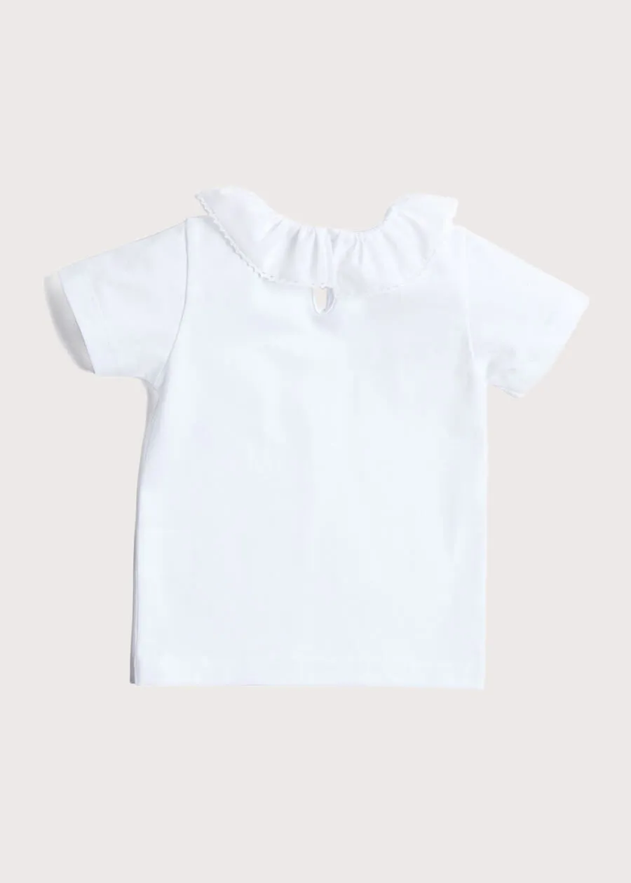 Piculina Trim Top in White (2-10yrs)