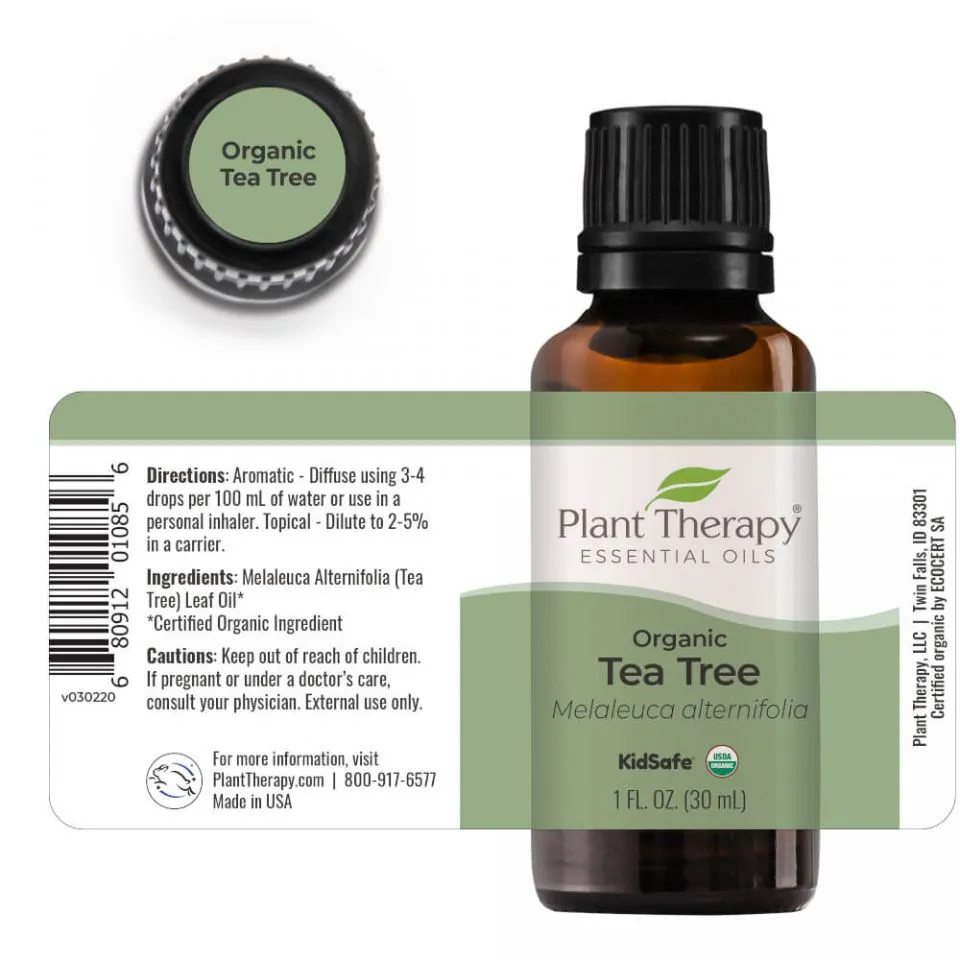 Plant Therapy Tea Tree Organic Essential Oil