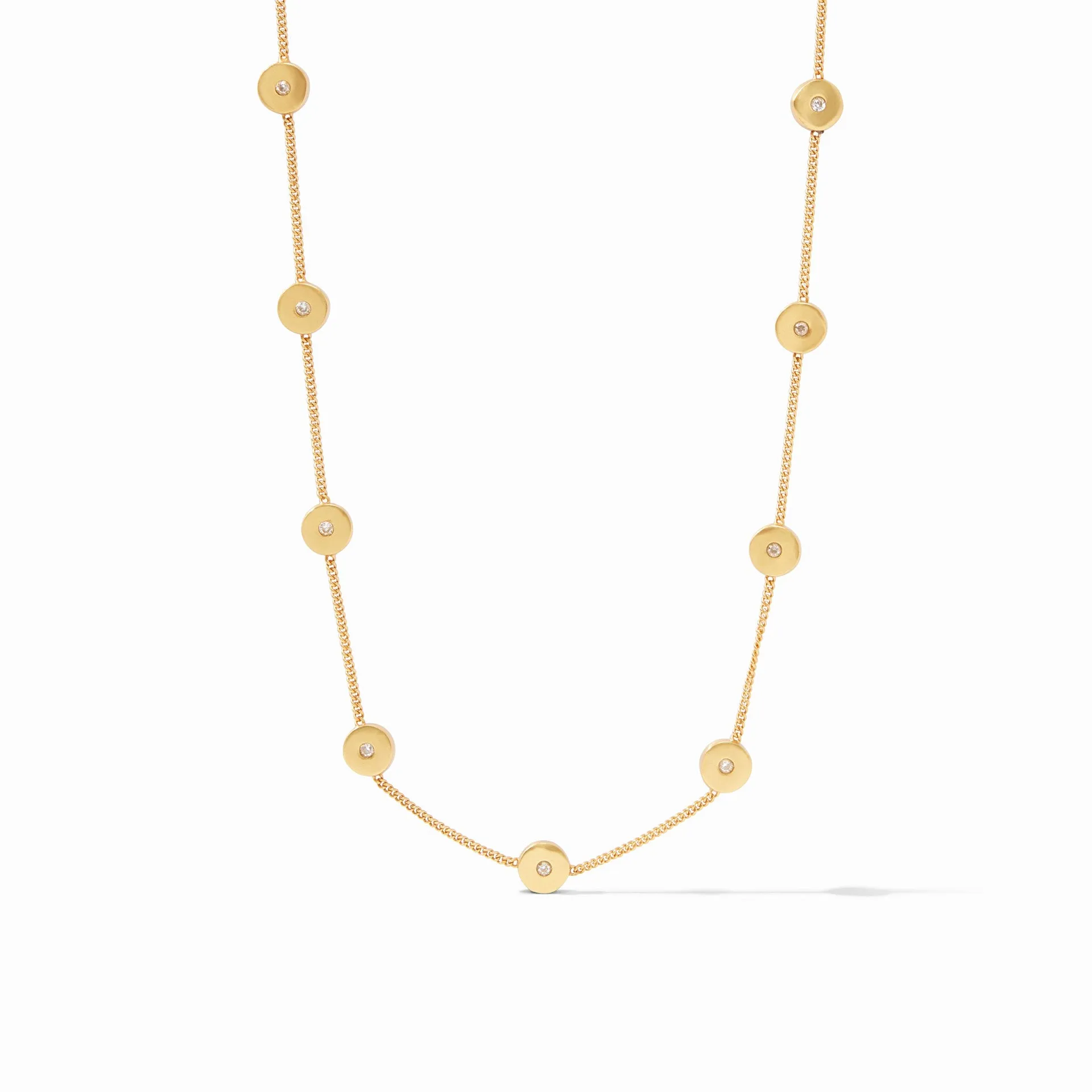 Poppy Delicate Station Necklace Gold Cz by Julie Vos