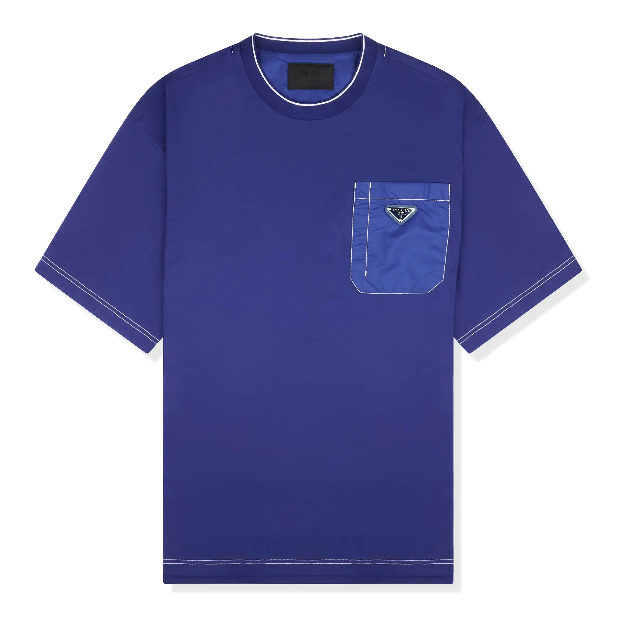 Prada Oversized Pocket Blue T Shirt