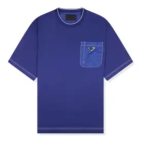 Prada Oversized Pocket Blue T Shirt