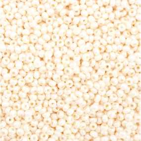 Preciosa Czech Glass, 11/0 Round Seed Bead, Opaque Eggshell Pearl (1 Tube)