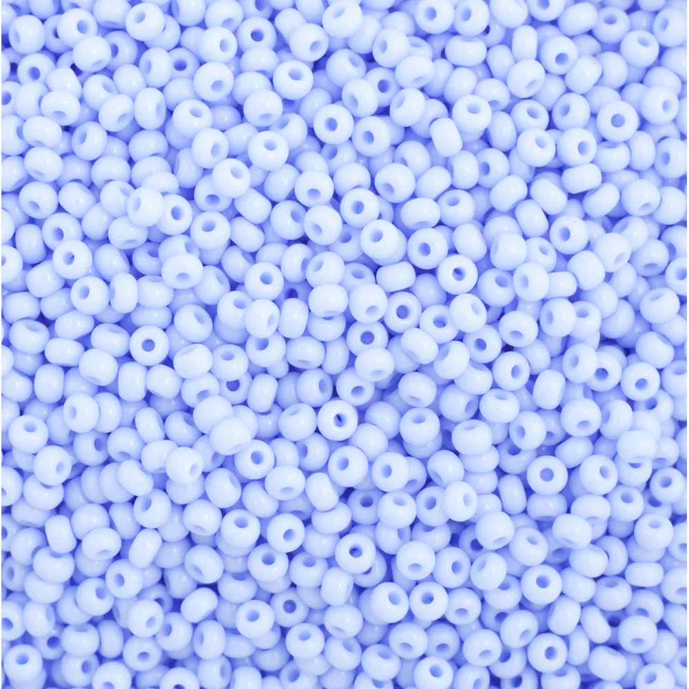 Preciosa Czech Glass, 11/0 Round Seed Bead, Opaque Powder Blue (1 Tube)