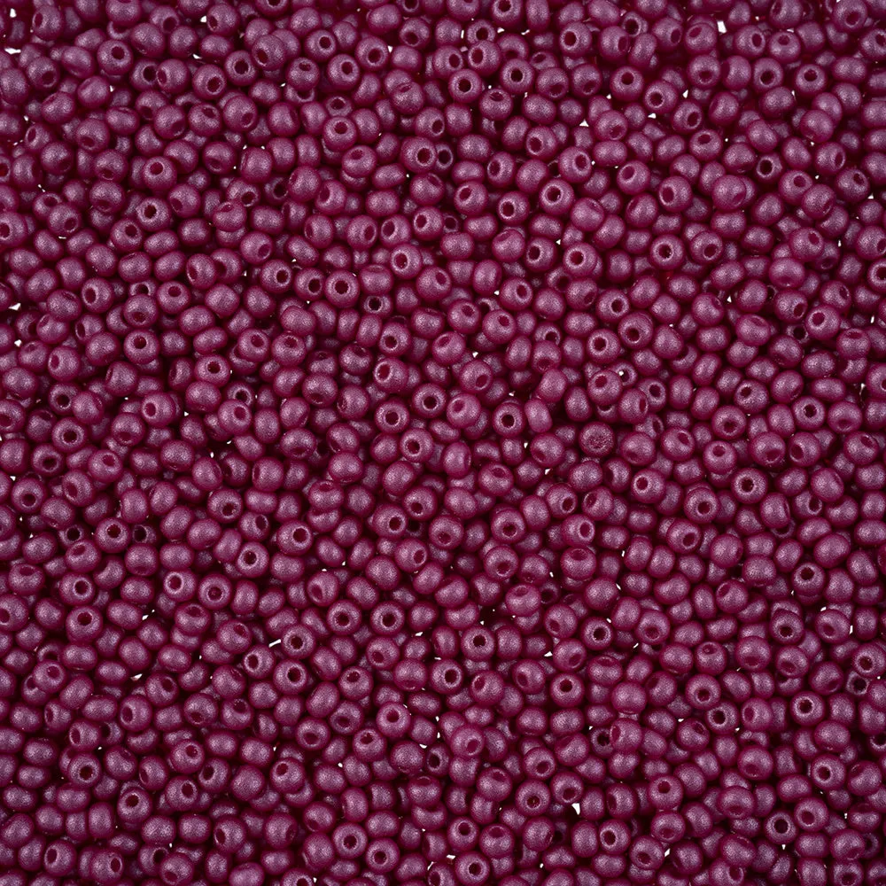 Preciosa Czech Glass, 11/0 Round Seed Bead, PermaLux Dyed Chalk Purple (1 Tube)