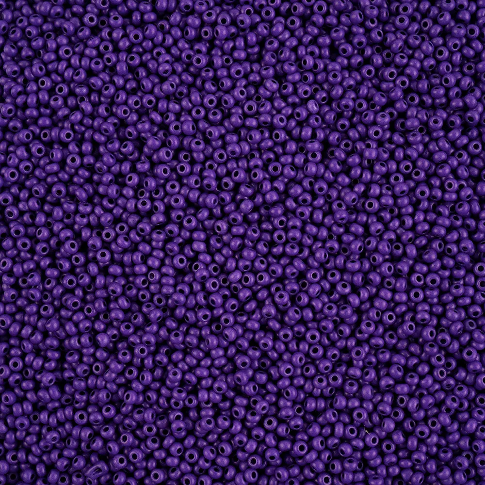 Preciosa Czech Glass, 11/0 Round Seed Bead, Terra Intensive Purple - Matte (1 Tube)