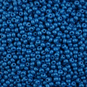 Preciosa Czech Glass, 6/0 Round Pony Seed Bead, PermaLux Dyed Chalk Blue (1 Tube)