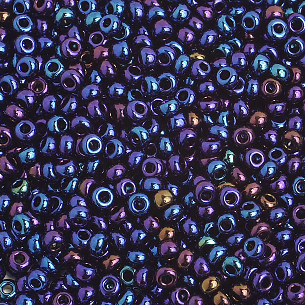 Preciosa Czech Glass, 8/0 Seed Bead, Opaque Iris Navy (1 Tube)