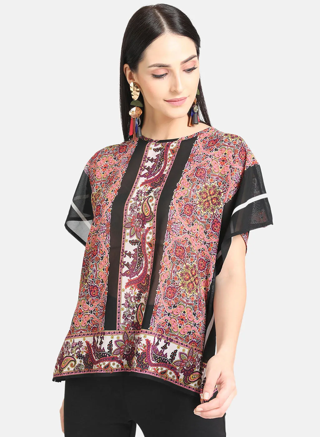 Printed Kaftan Top