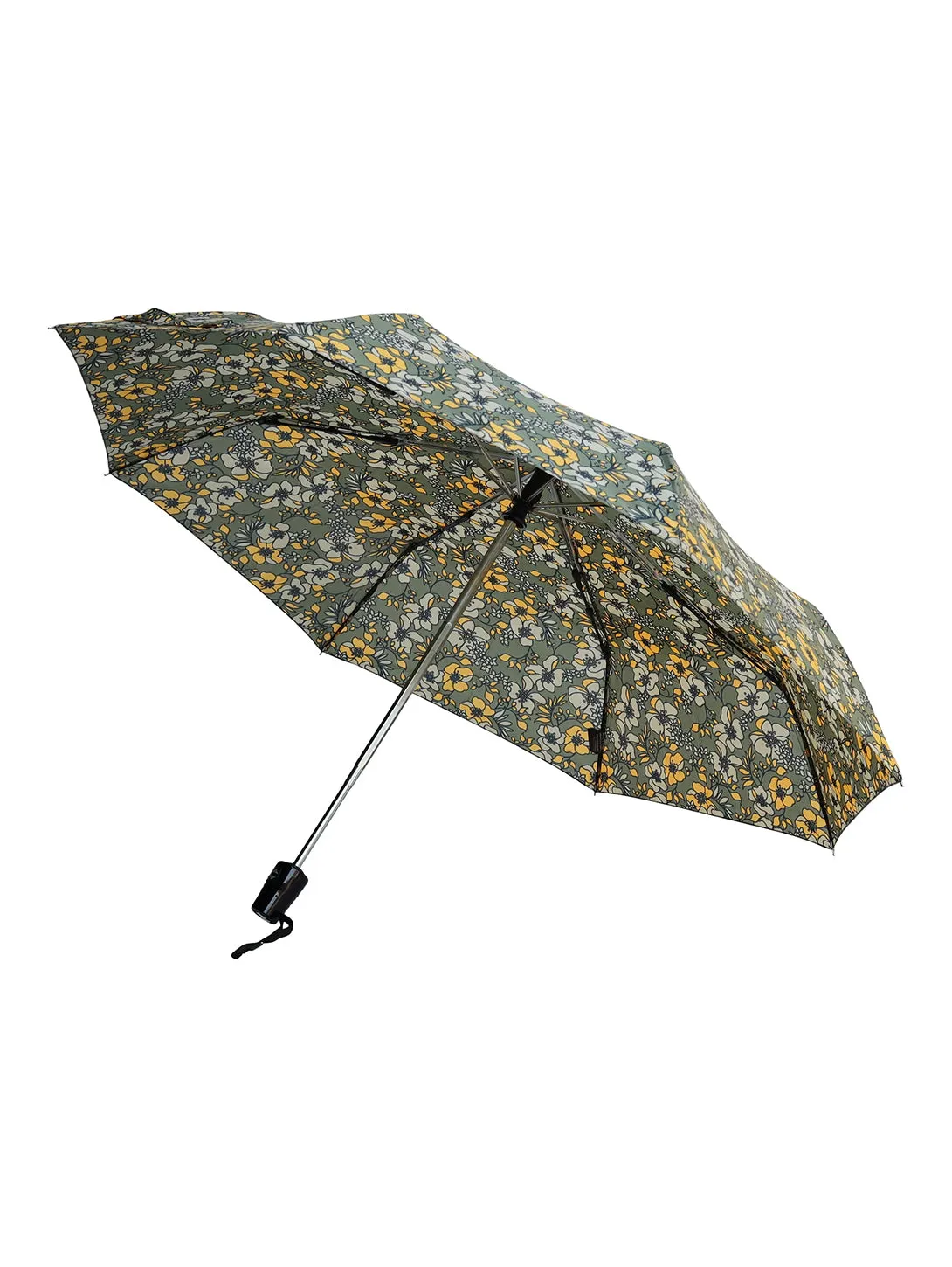 Printed Umbrella - Olive Flowers