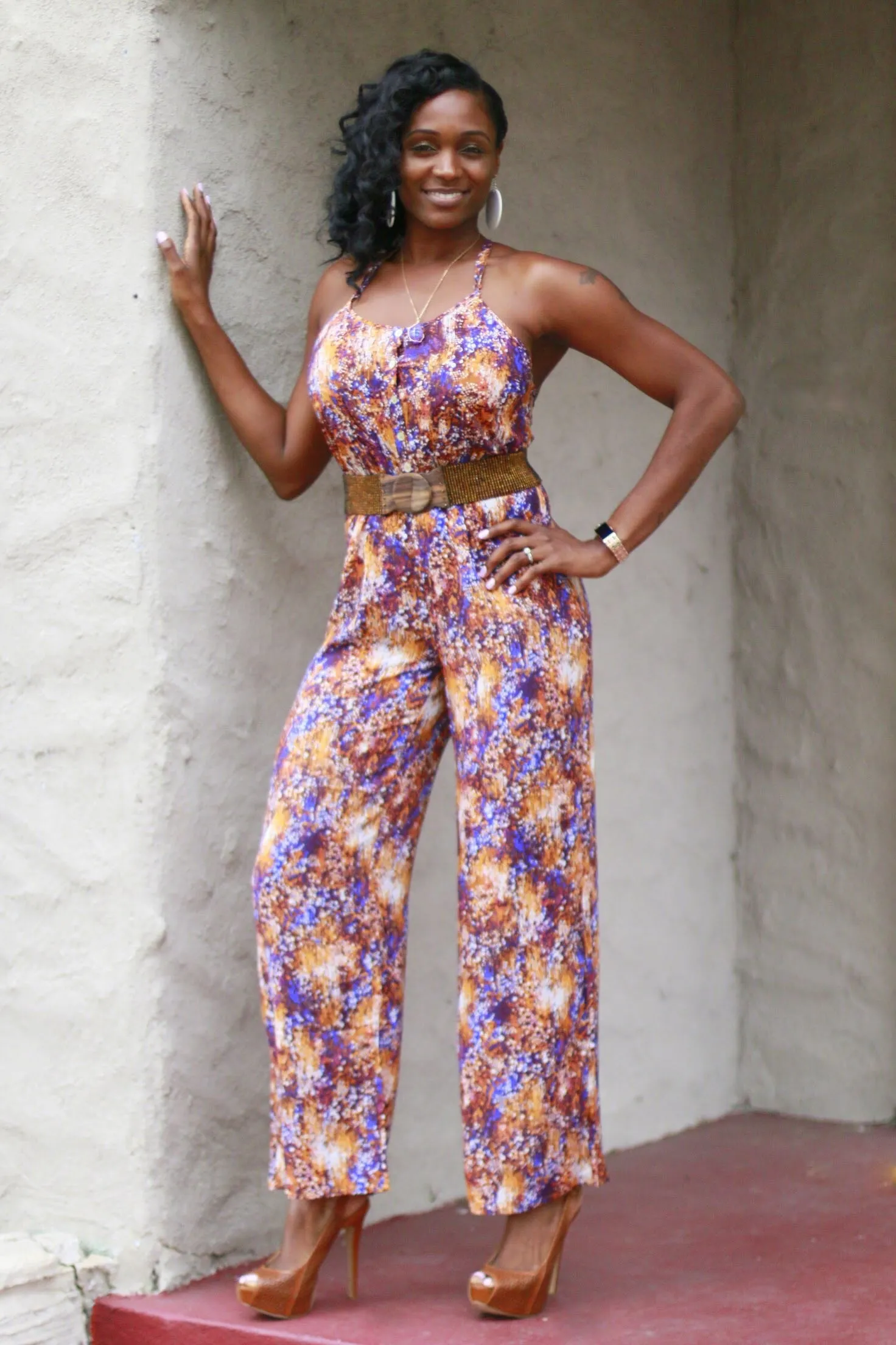 Purple Galaxy Jumpsuit