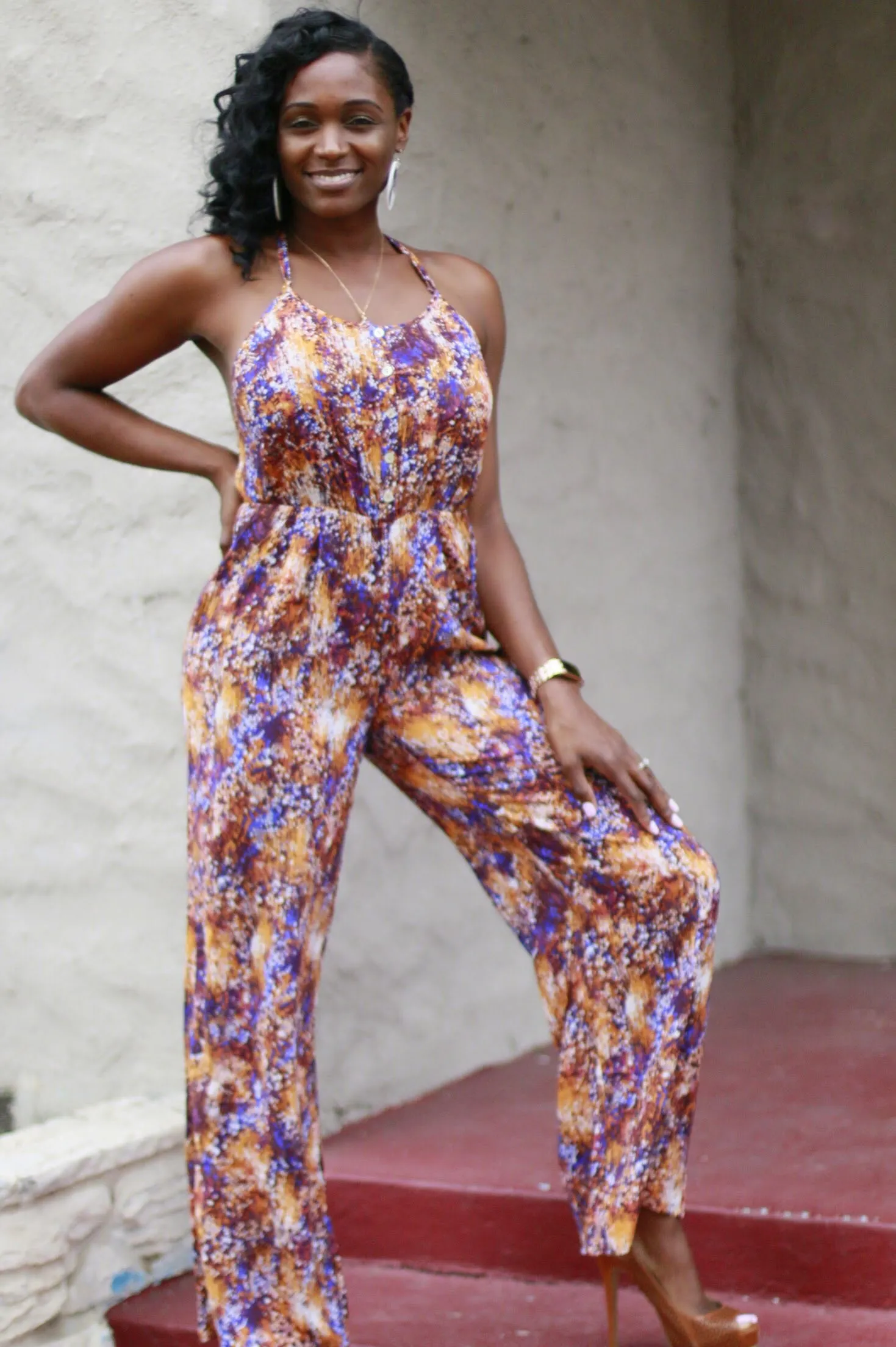 Purple Galaxy Jumpsuit