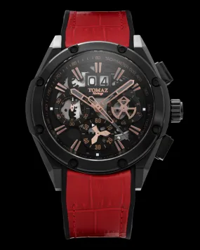 RAWR III TW024C-D1A (Black) with Red Bamboo Strap