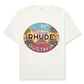 Rhude Hotel De Gustavia Vintage White T Shirt