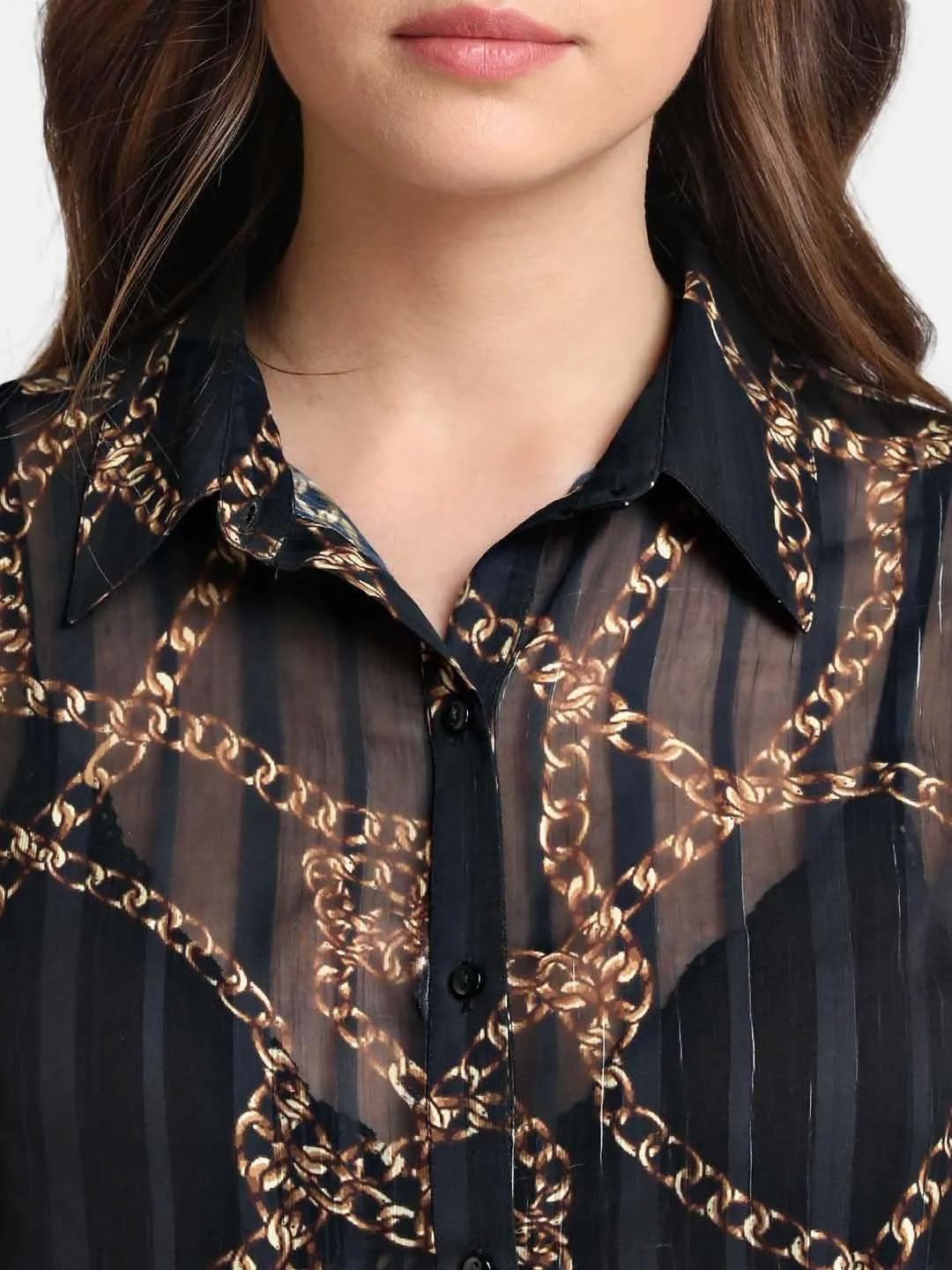 Shadow Stripe Printed Shirt