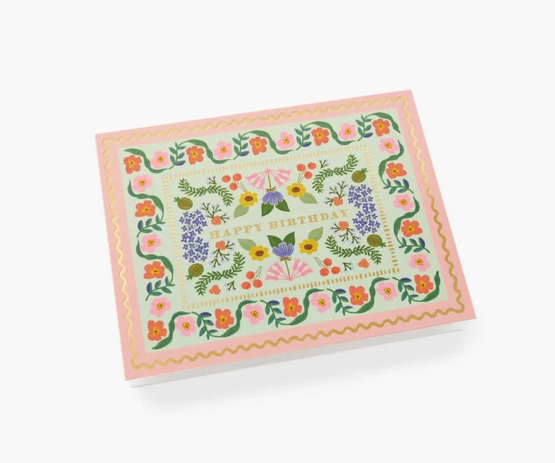 Sicily Garden Birthday Greeting Card