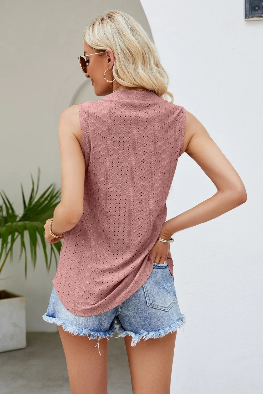 Spring Forward Eyelet Tank