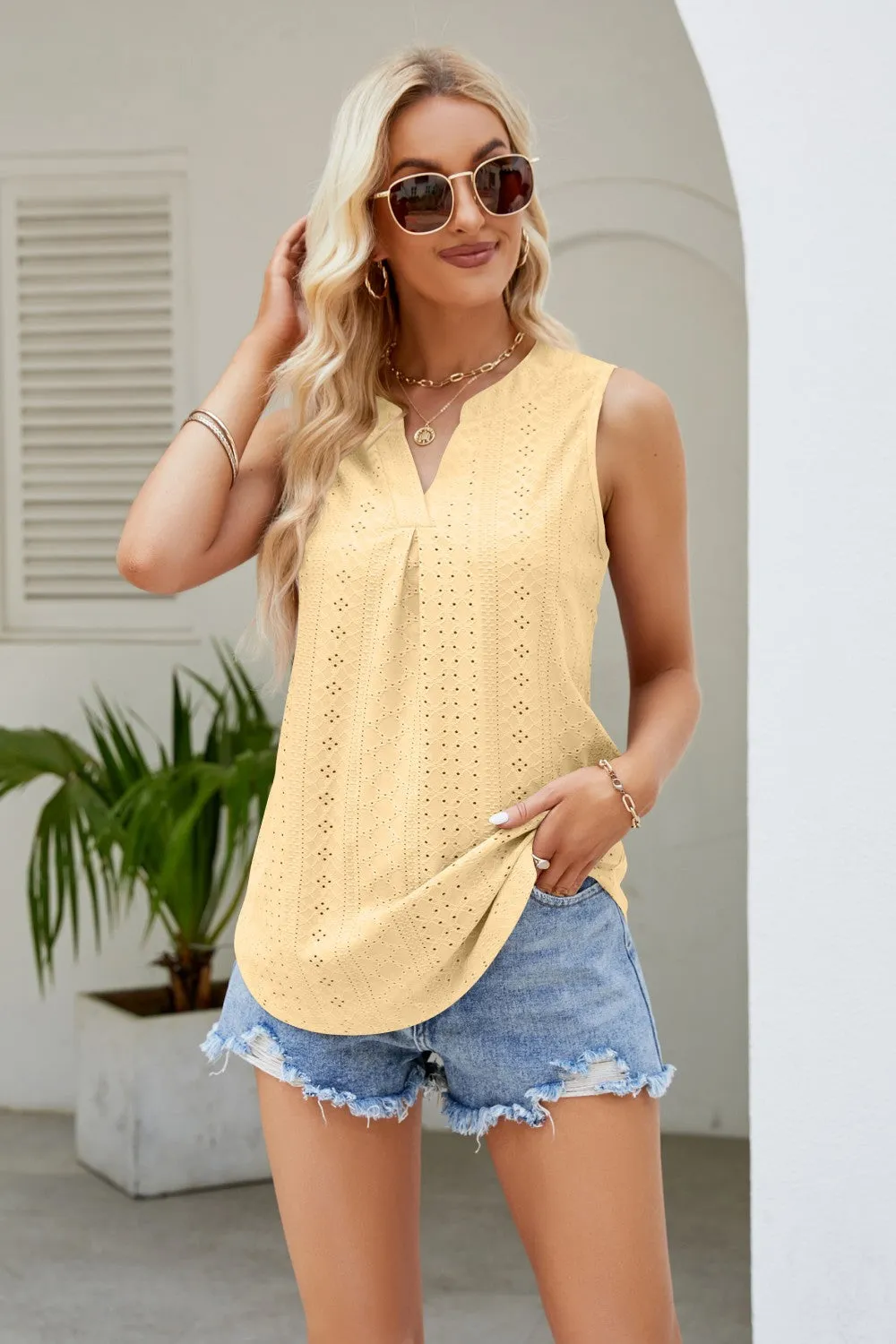 Spring Forward Eyelet Tank