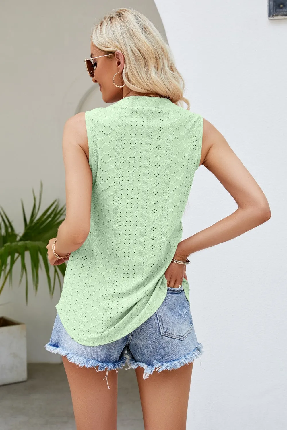 Spring Forward Eyelet Tank