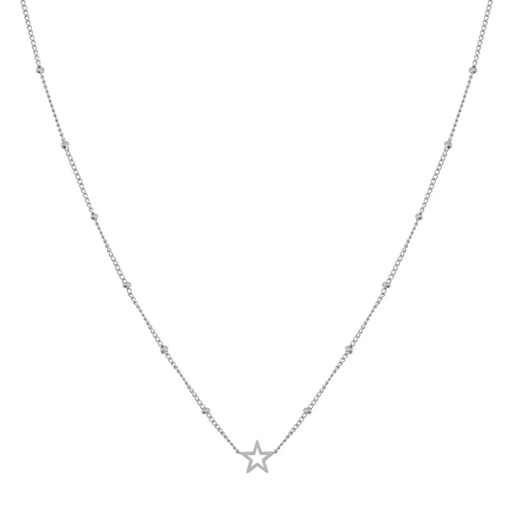 Stainless steel NECKLACE SHARE OPEN STAR - CHILD