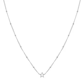 Stainless steel NECKLACE SHARE OPEN STAR - CHILD