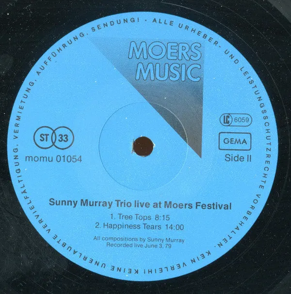 Sunny Murray Trio ~ Live At Moers Festival