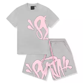 Syna World Logo Grey Pink T-Shirt & Shorts