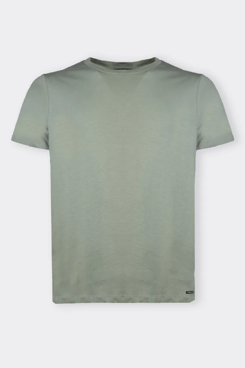 T-SHIRT A MANICHE CORTE VERDE