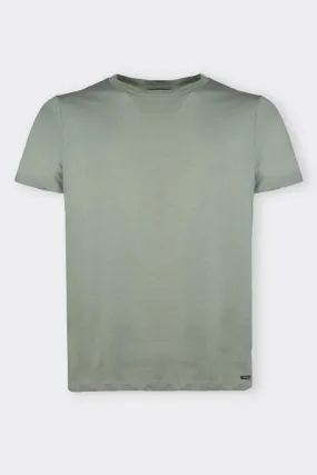 T-SHIRT A MANICHE CORTE VERDE