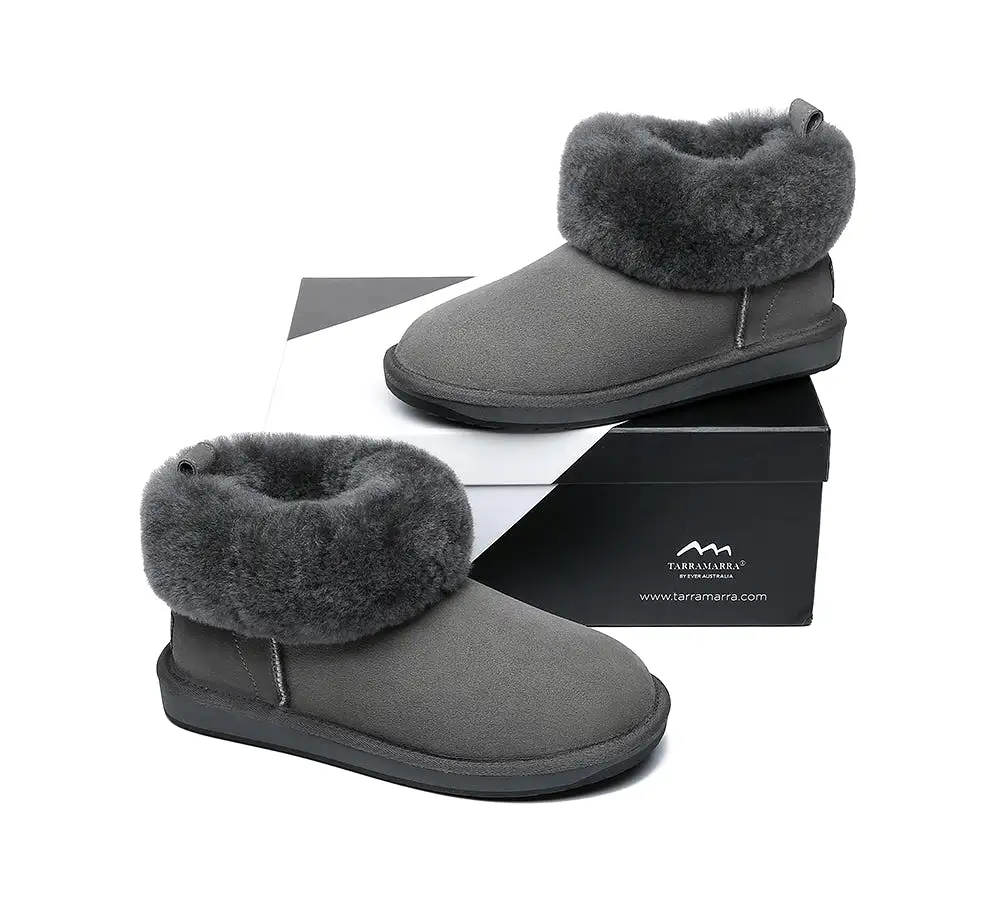 TARRAMARRA Emmy Women Sheepskin Slippers Fluffy Collar