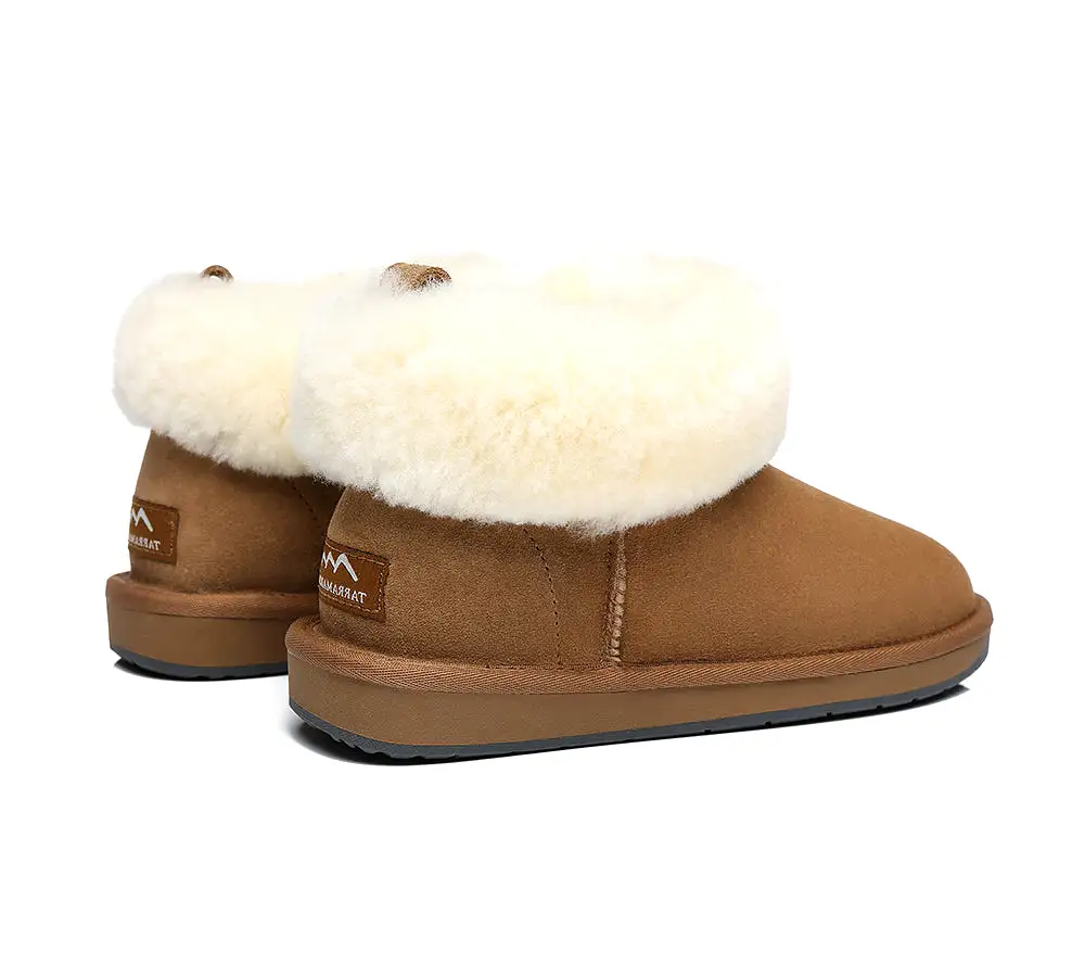 TARRAMARRA Emmy Women Sheepskin Slippers Fluffy Collar