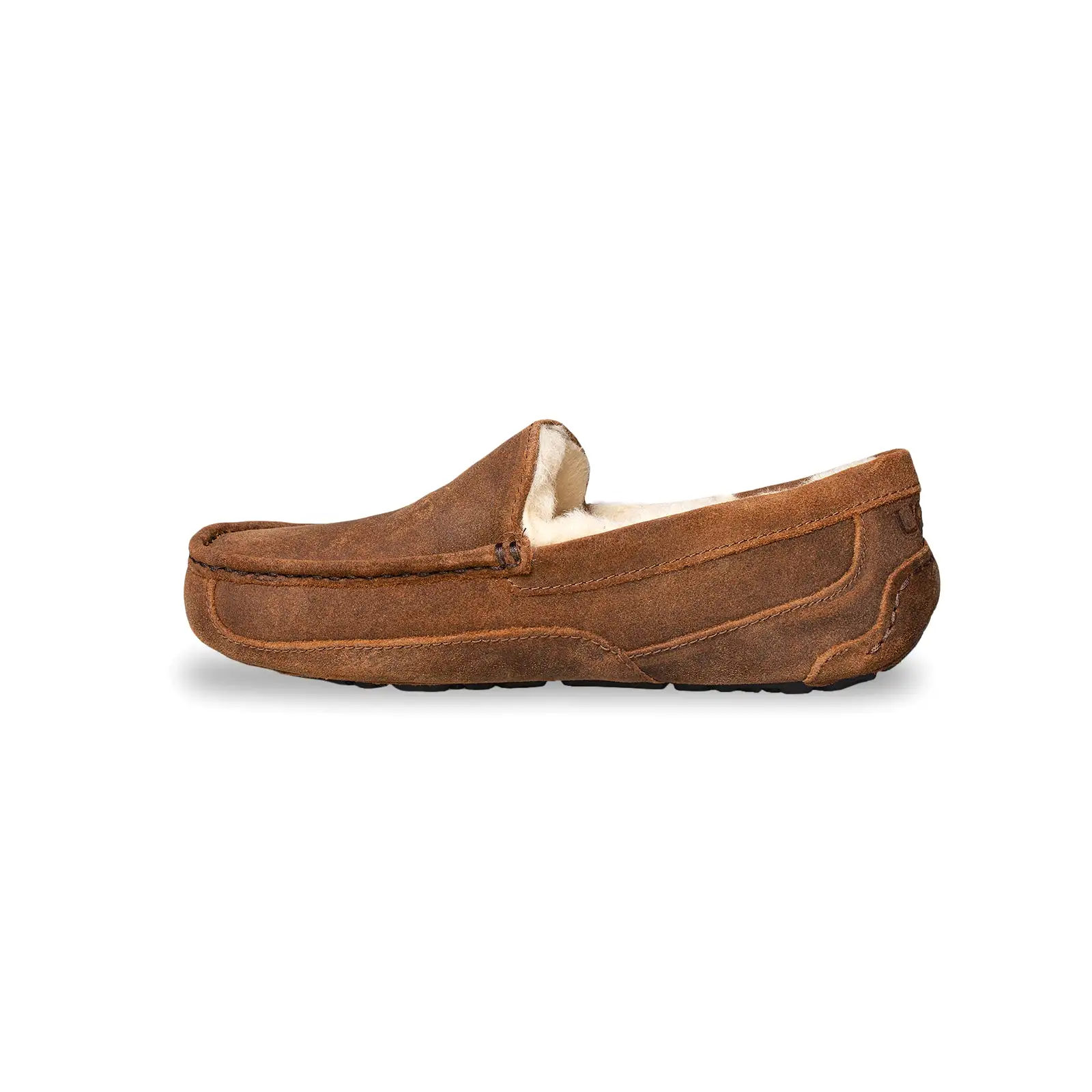 UGG Ascot Oiled Suede Chestnut Slippers - Men's